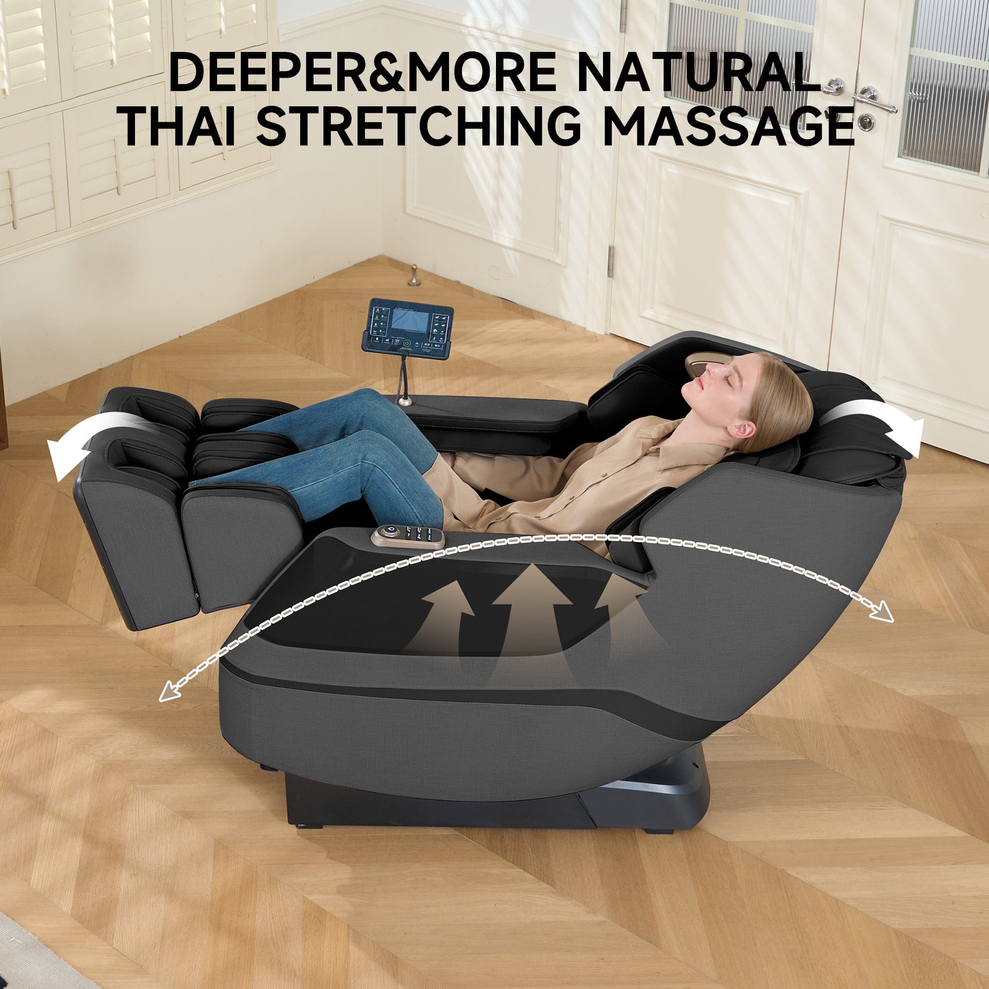 Real Relax Massage Chair Favor-27 Massage Chair Black