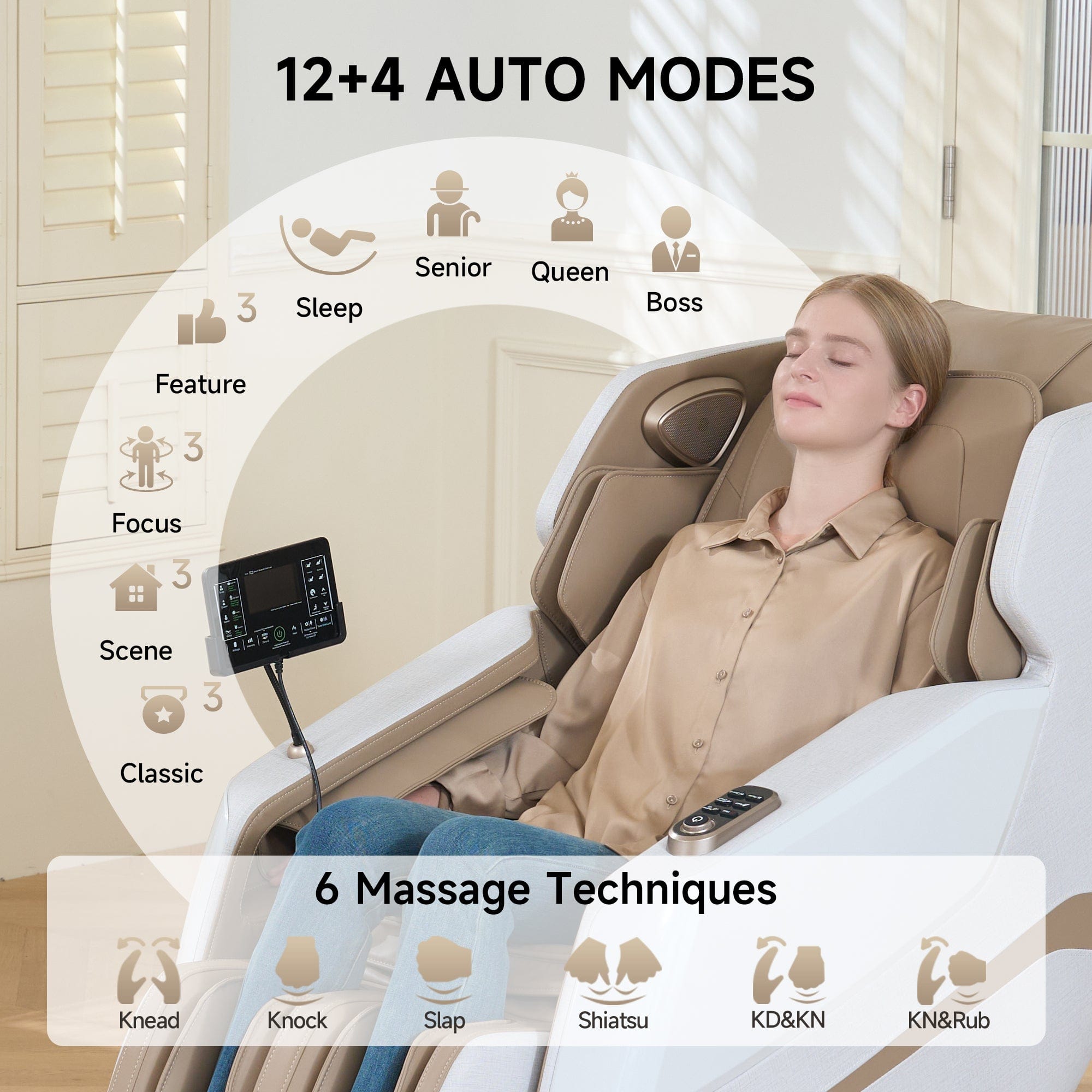 Real Relax Massage Chair Favor-27 Massage Chair Khaki