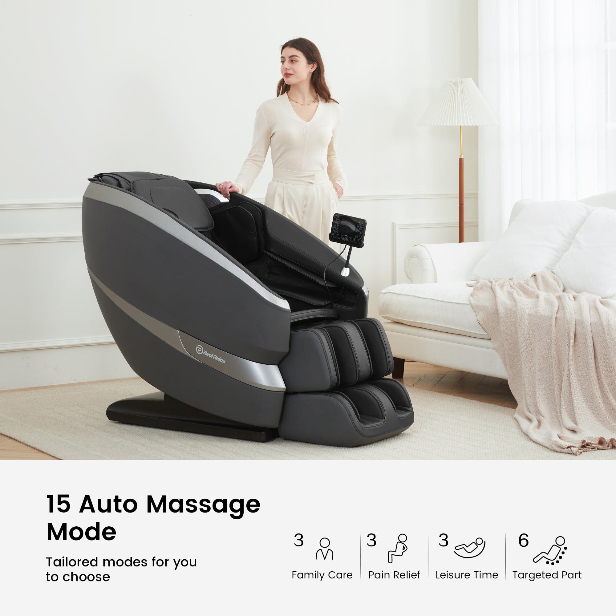 Real Relax Massage Chair FS-01 Massage Chair Black