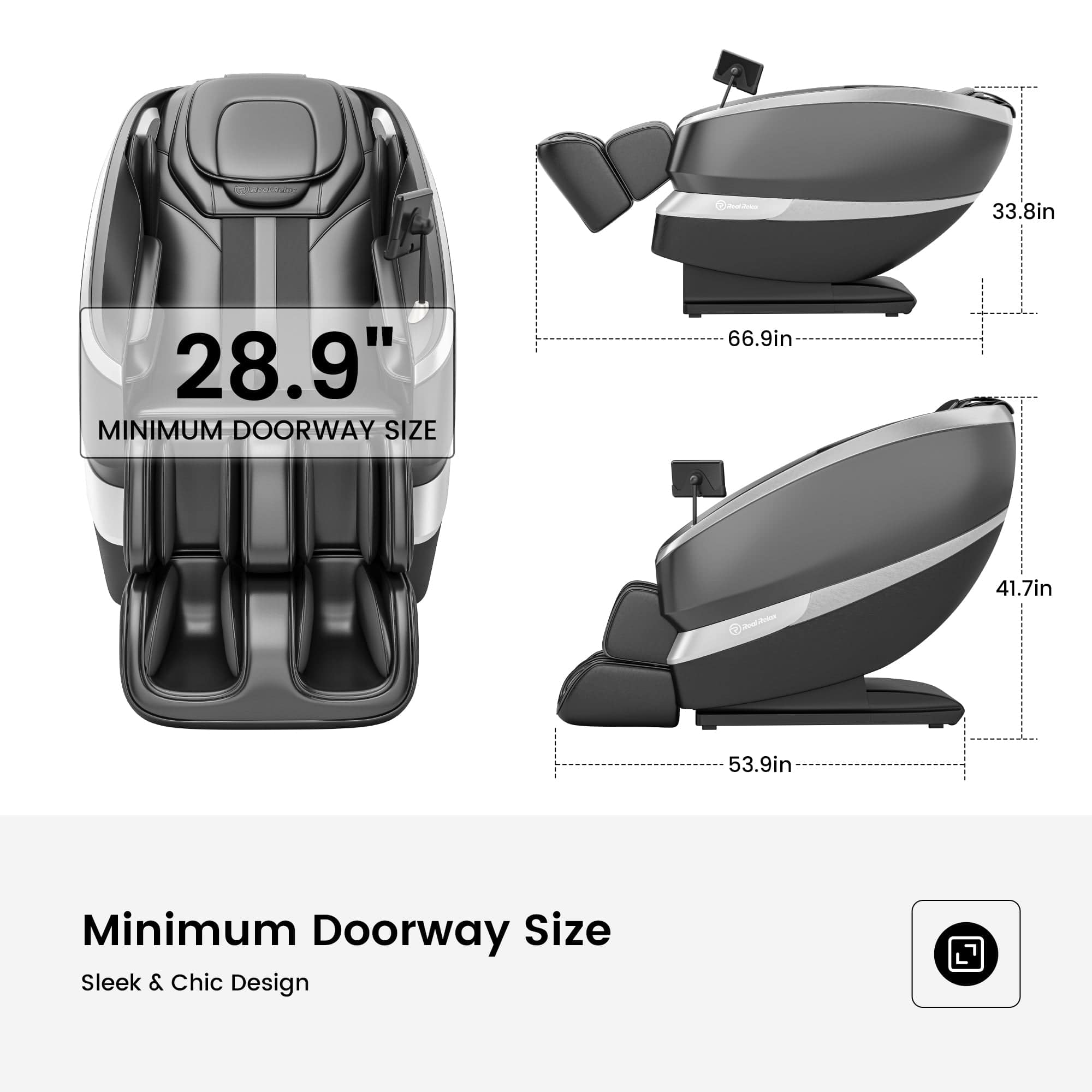 Real Relax 2024 Massage Chair Full Body Dualcore S Track, Zero Gravity