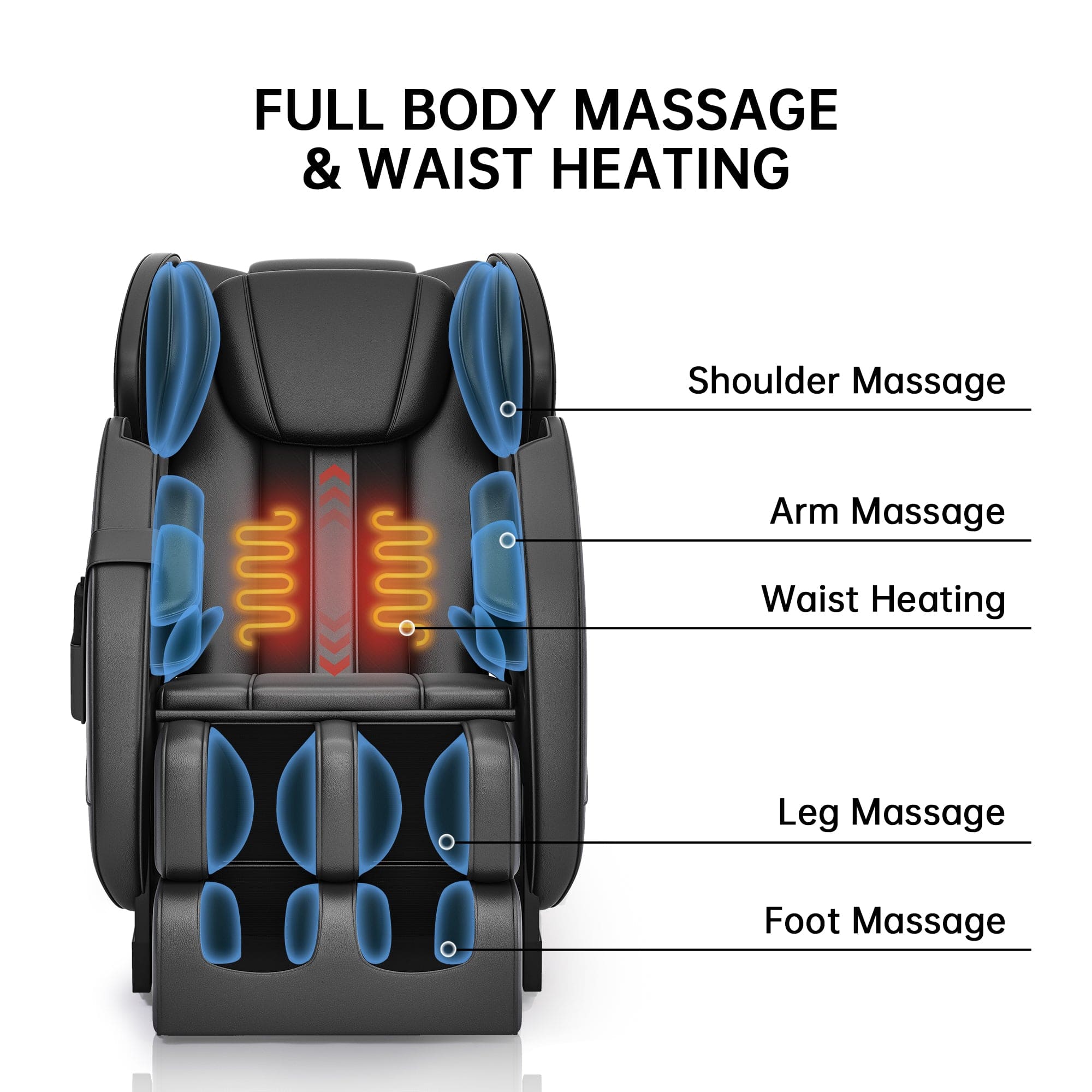 Real Relax Massage Chair MM450 Massage Chair black Refurbished