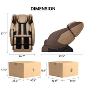 Real Relax Massage Chair MM450 Massage Chair Brown Gold Color Refurbished