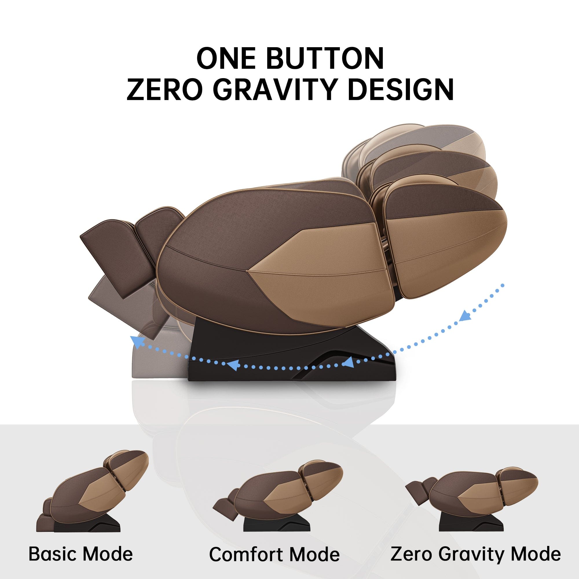 Real Relax Massage Chair MM450 Massage Chair Brown Gold Color Refurbished