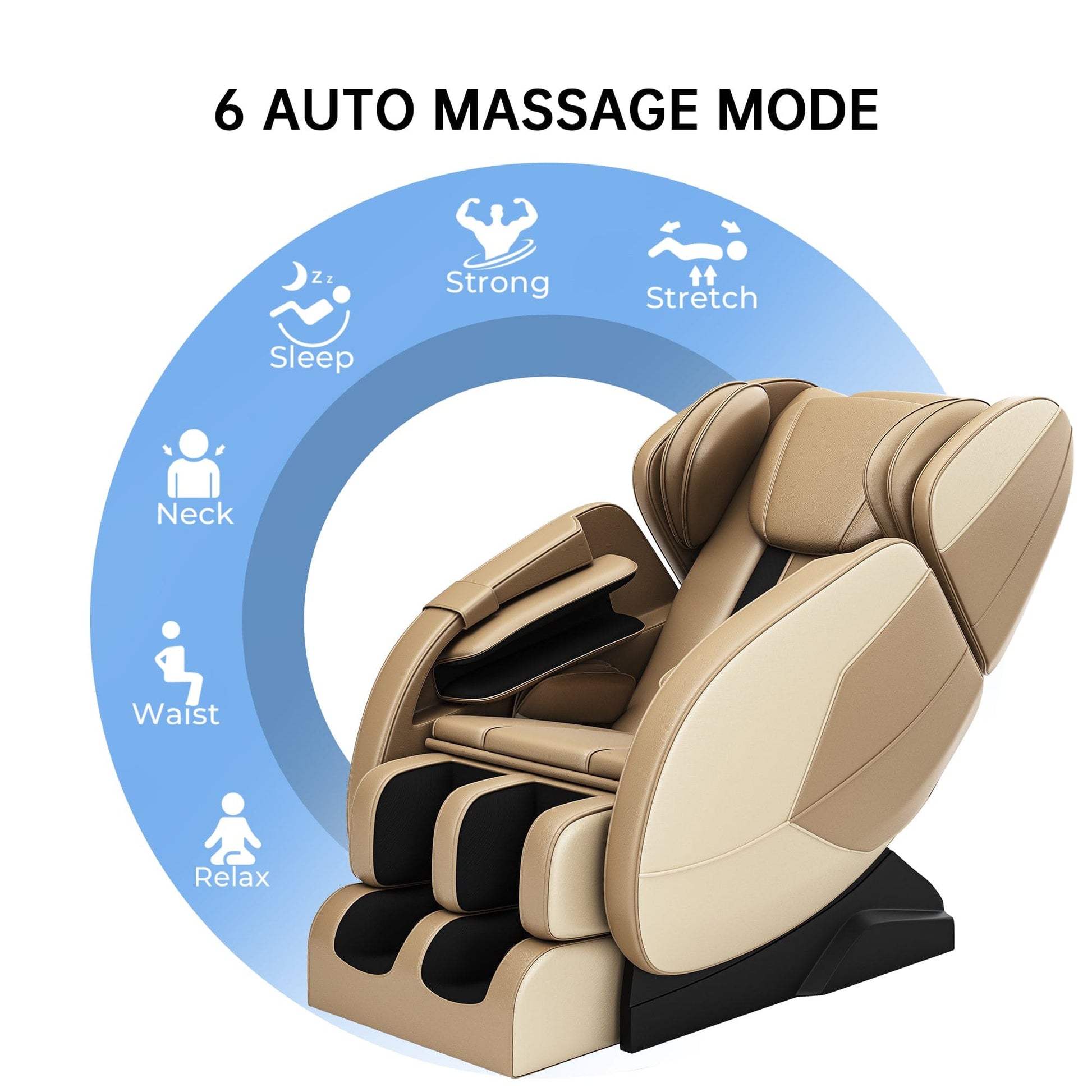 Real Relax Massage Chair MM450 Massage Chair Khaki Refurbished