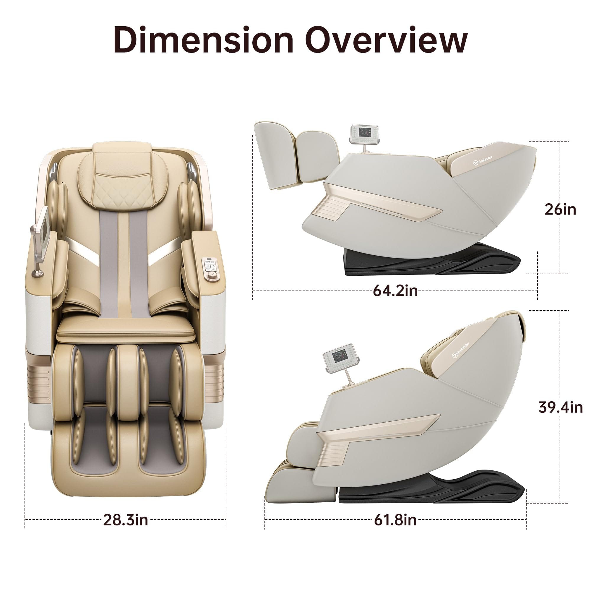 Real Relax Massage Chair PS3300 Massage Chair khaki