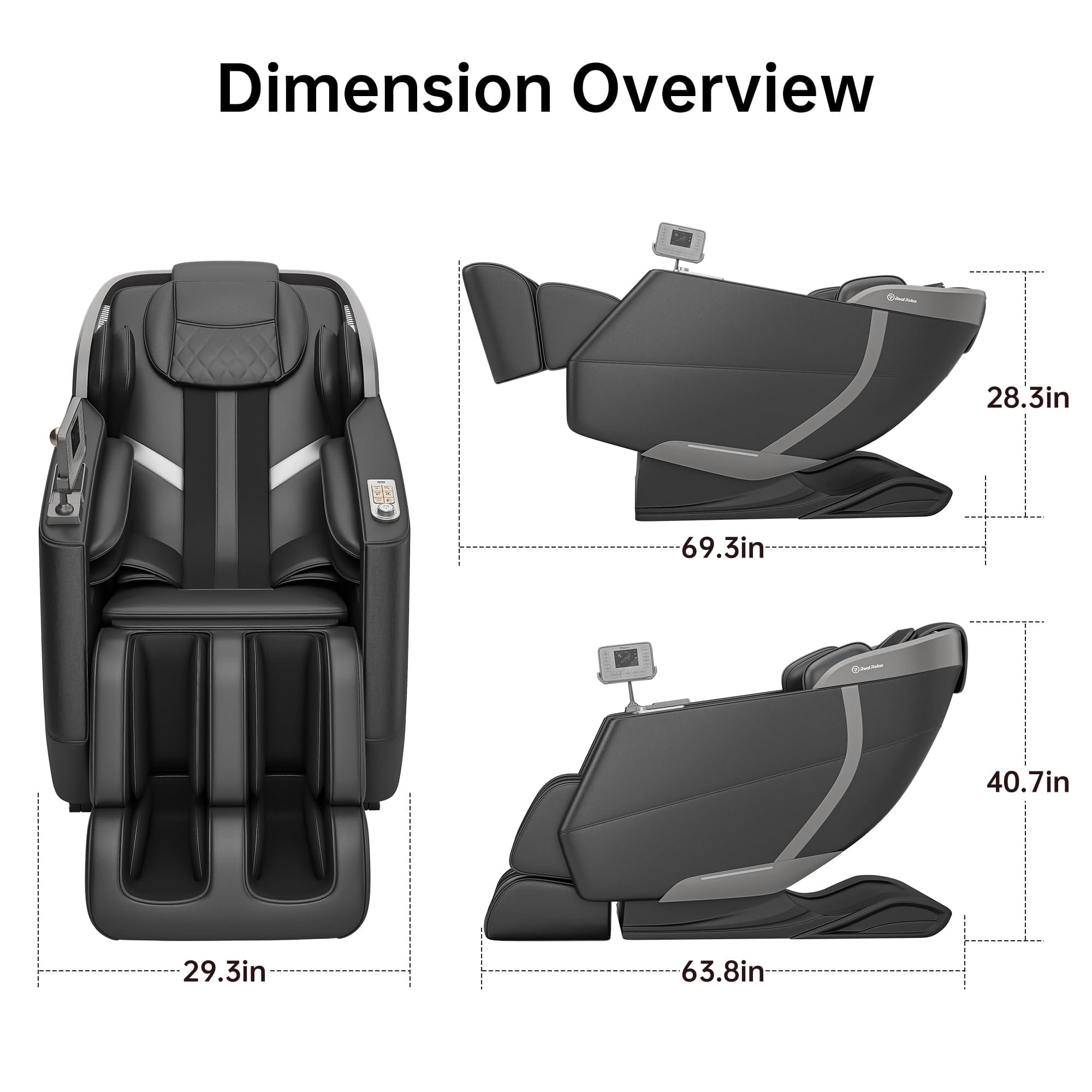 Real Relax Massage Chair PS3500 Massage Chair Black