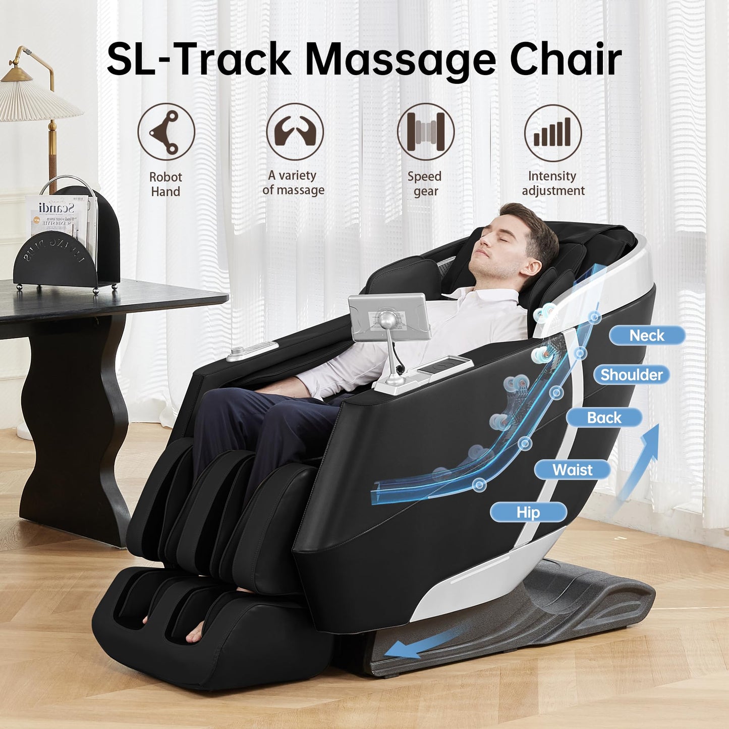 Real Relax Massage Chair PS3500 Massage Chair Black