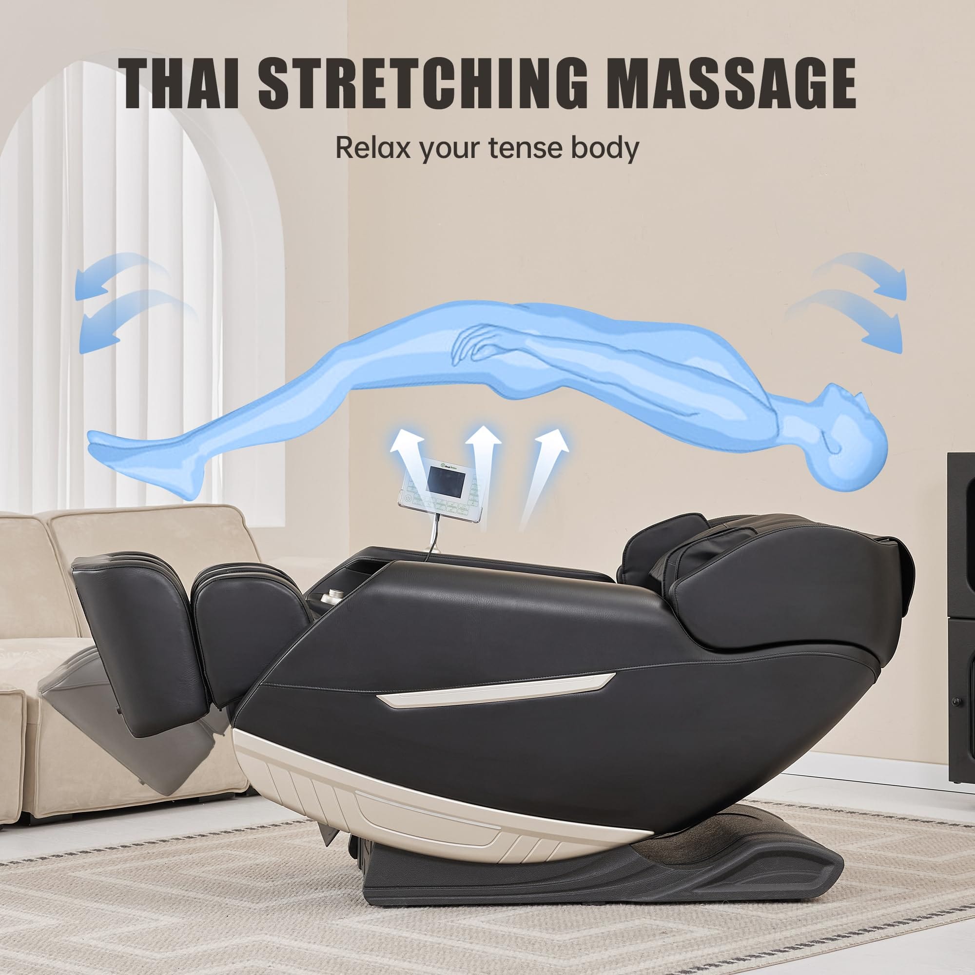 Real Relax Massage Chair PS3800 Massage Chair Black