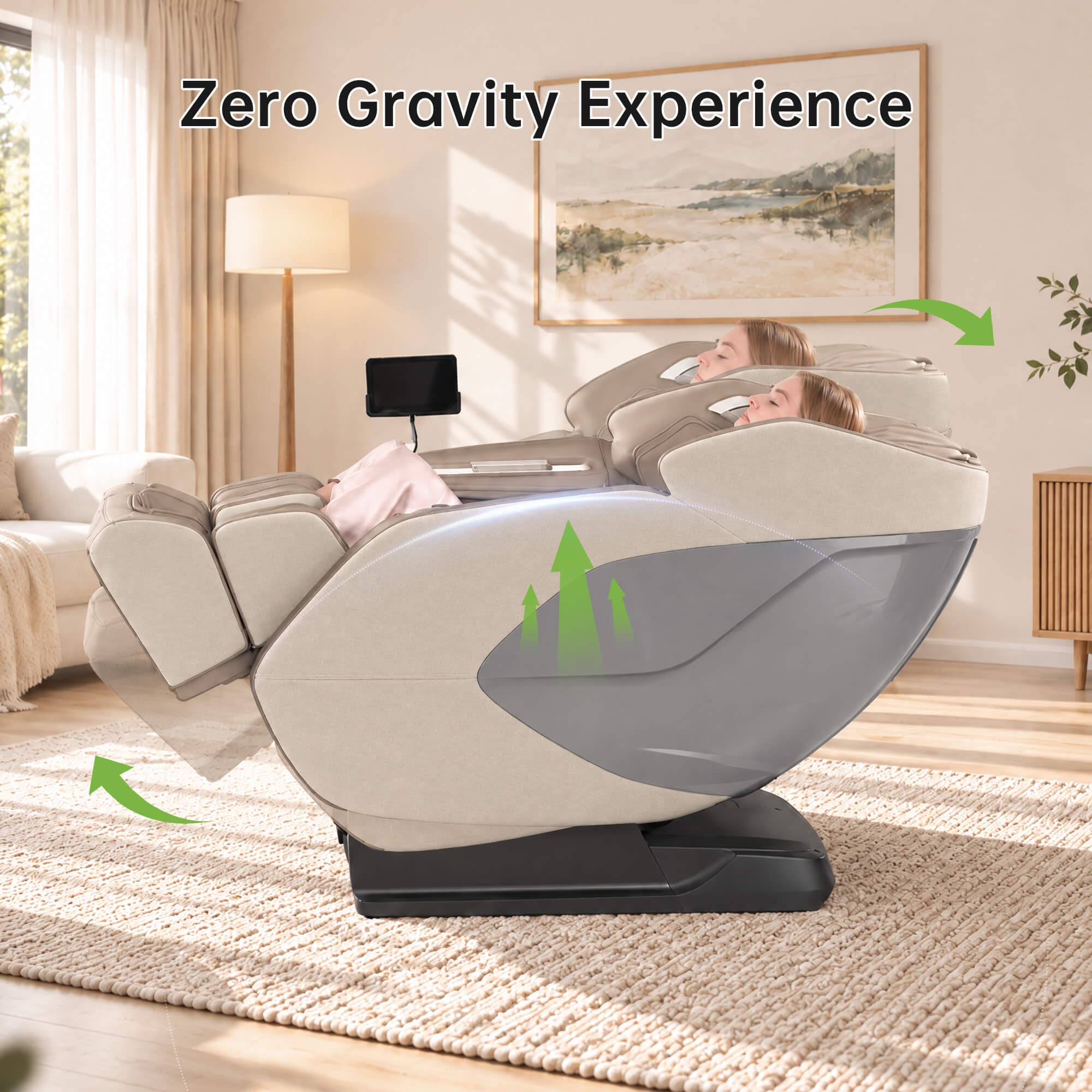 Real Relax Massage Chair PS5200 4D Zero Gravity Massage Chair Khaki