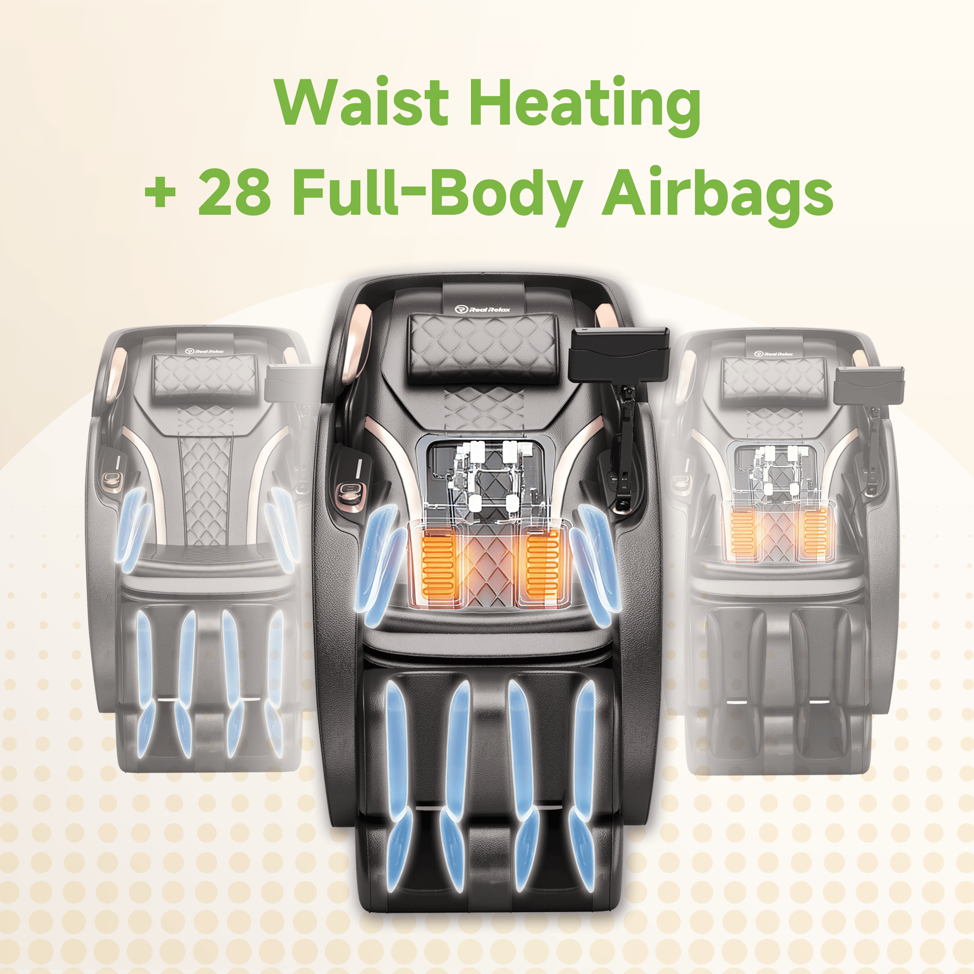 Real Relax Massage Chair PS6500 4D Massage Chair Black