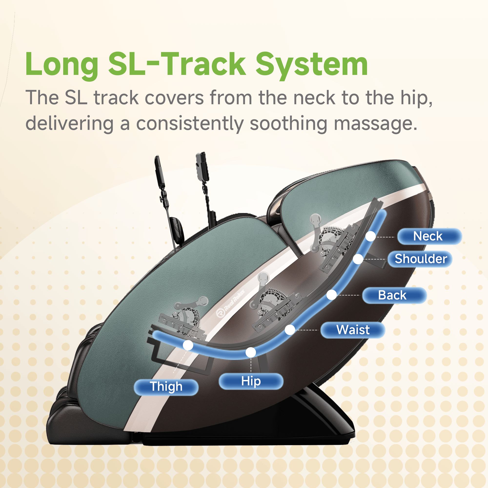 Real Relax Massage Chair PS6500 4D Massage Chair Brown