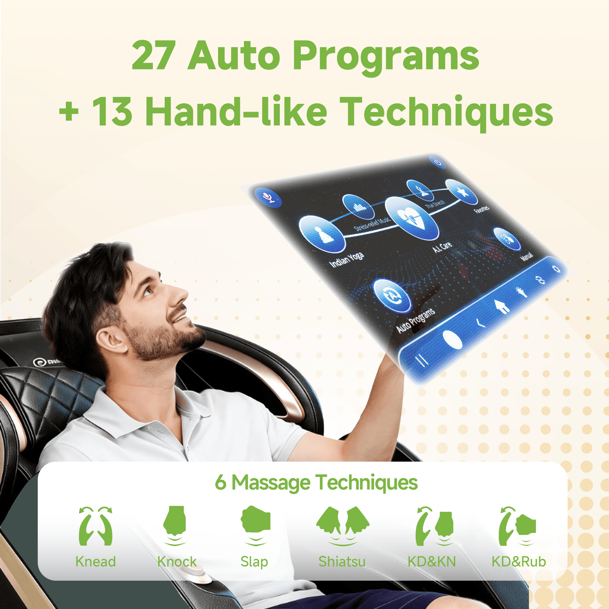 Real Relax Massage Chair PS6500 4D Massage Chair Brown