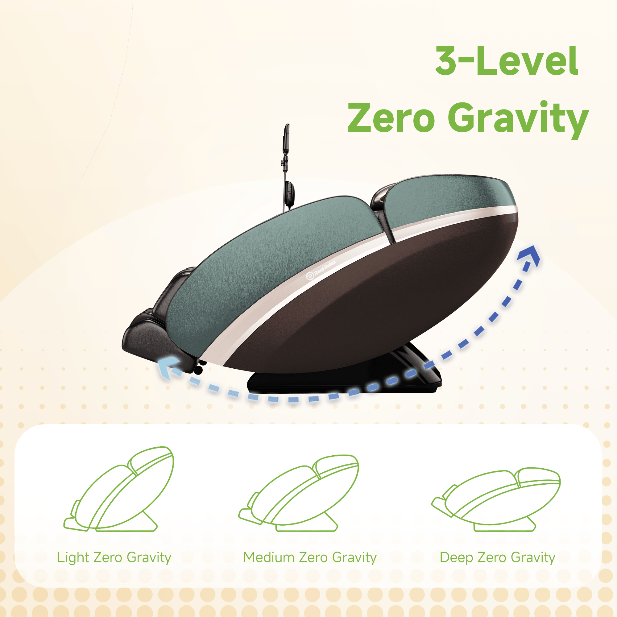 Real Relax Massage Chair PS6500 4D Massage Chair Brown