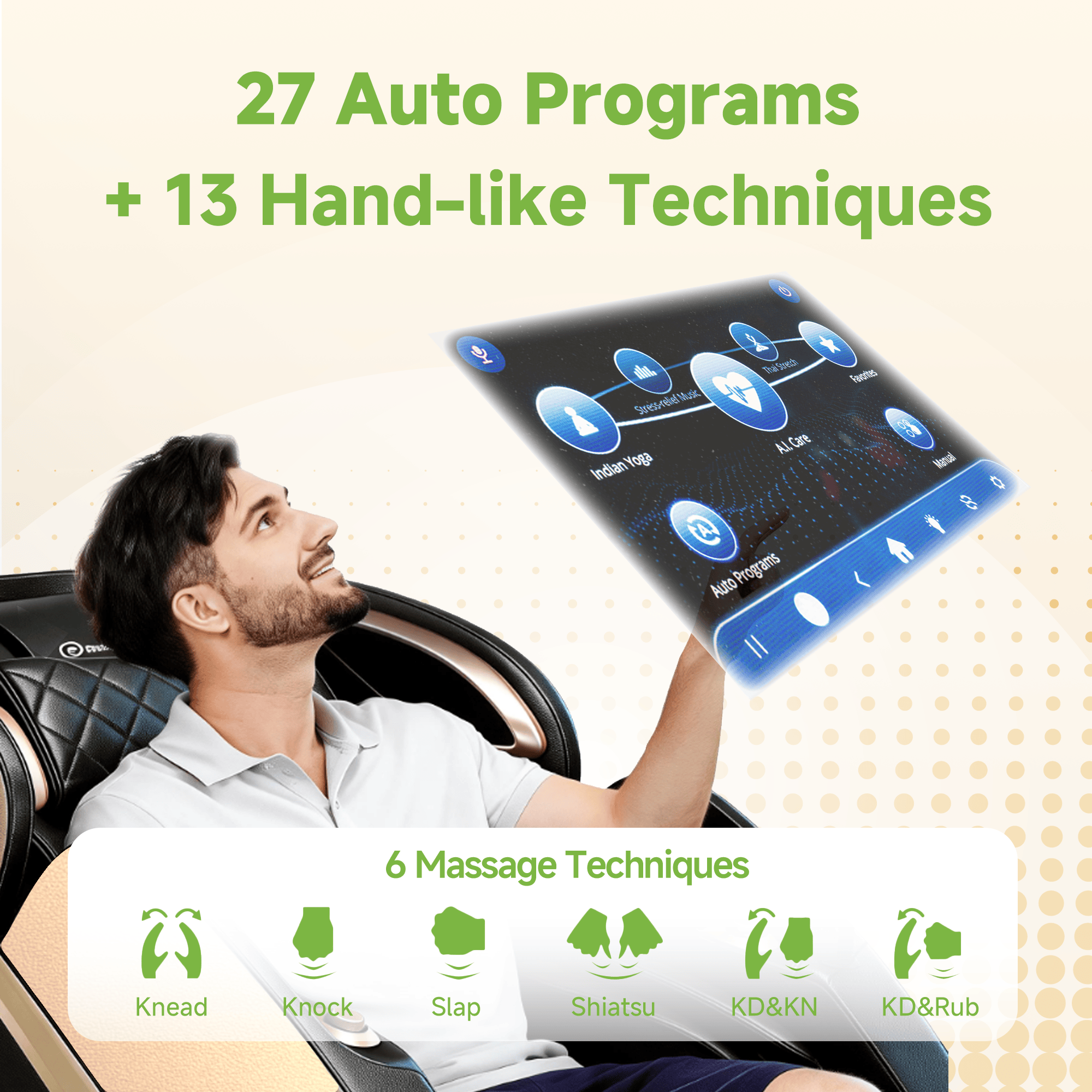 Real Relax Massage Chair PS6500 4D Massage Chair Gold