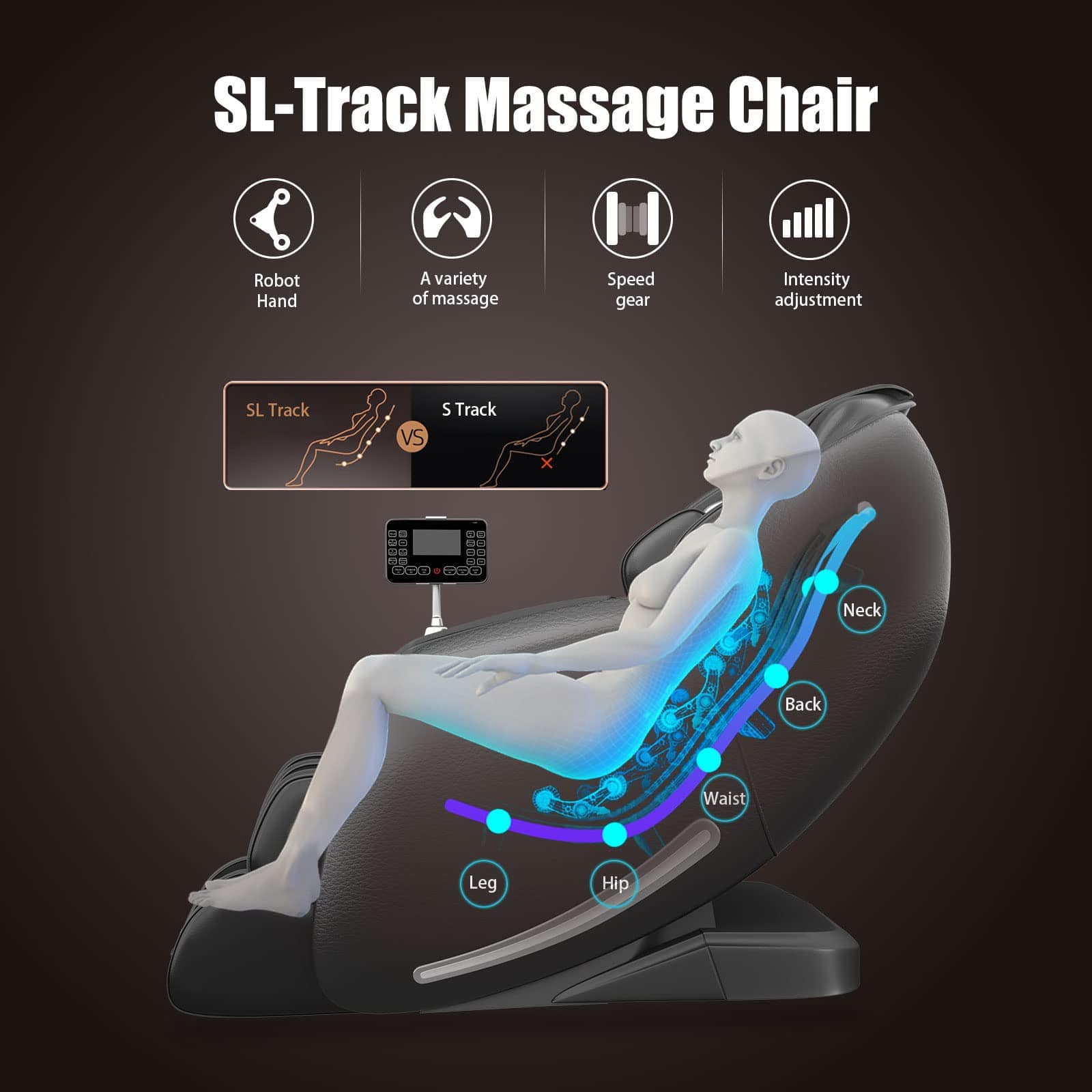 Real Relax Massage Chair Real Relax® Favor-06 Massage Chair Black