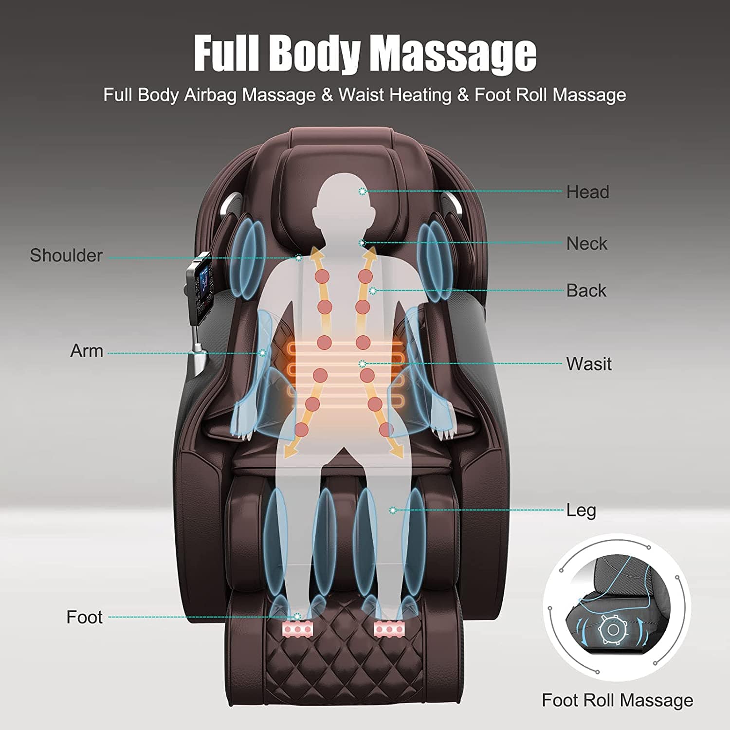 Real Relax Massage Chair Real Relax® Favor-06 Massage Chair Brown