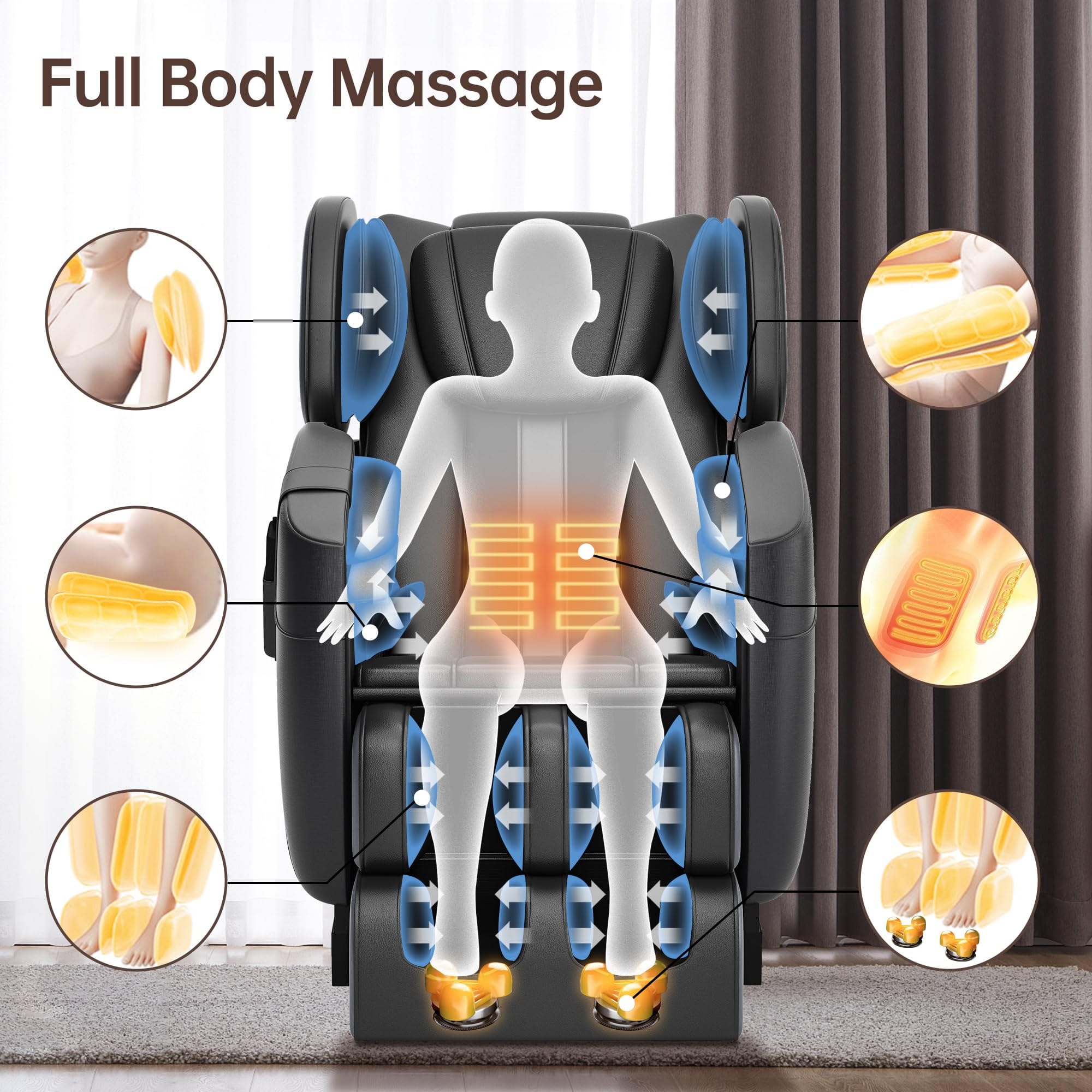 Real Relax Massage Chair SS05 Massage Chair black