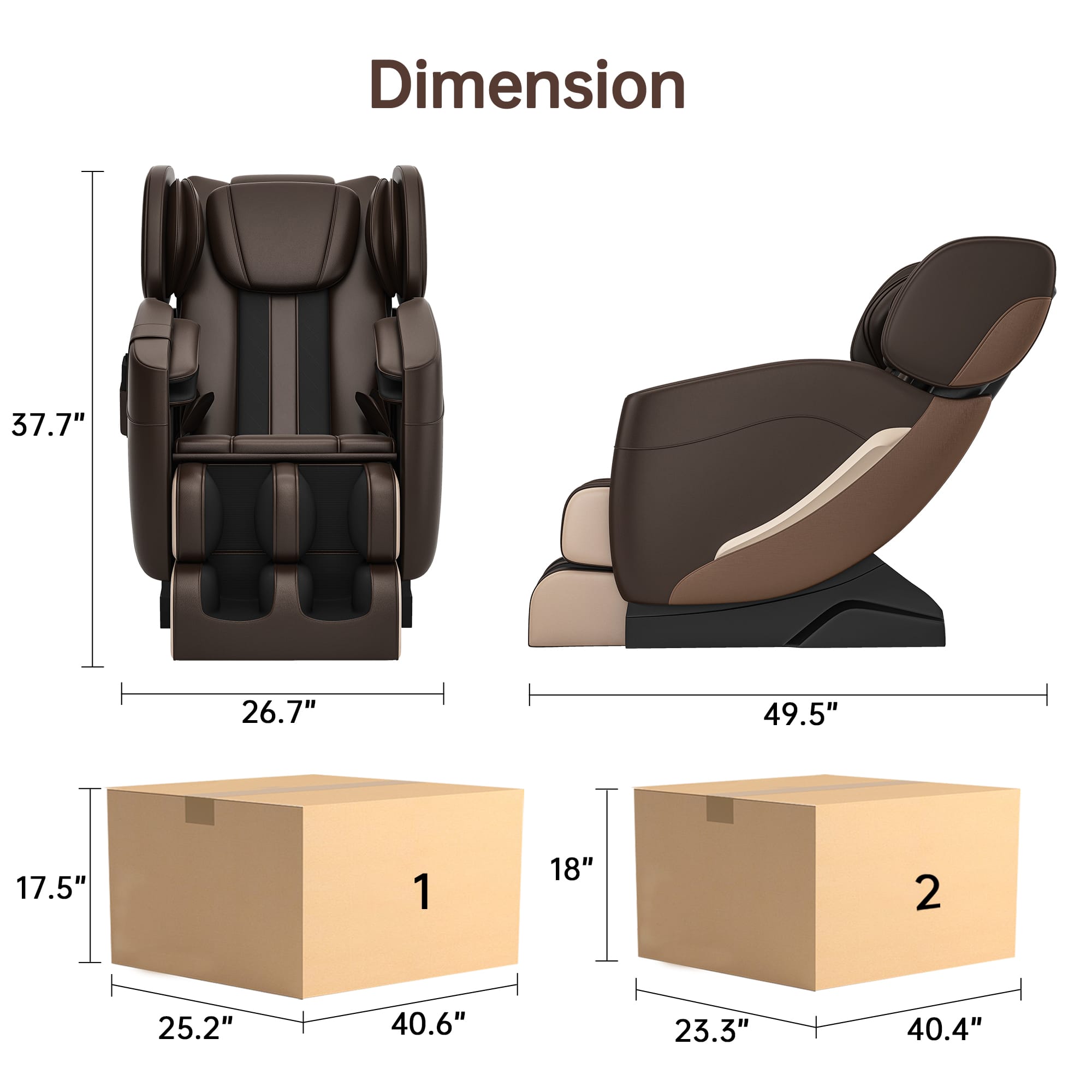 Real Relax Massage Chair SS05 Massage Chair Brown