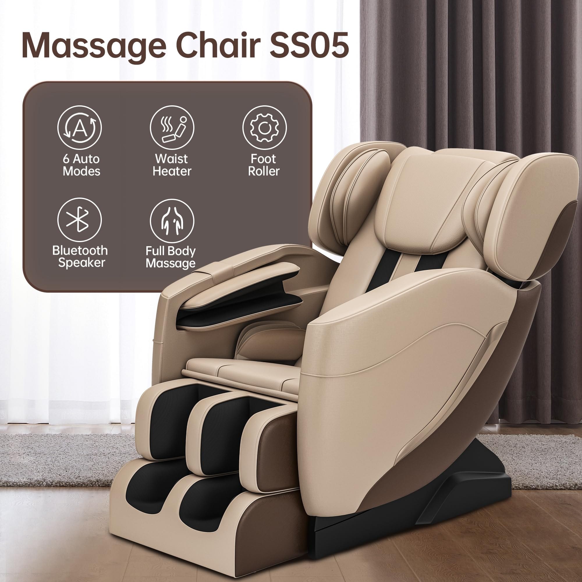 Real Relax Massage Chair SS05 Massage Chair Khaki