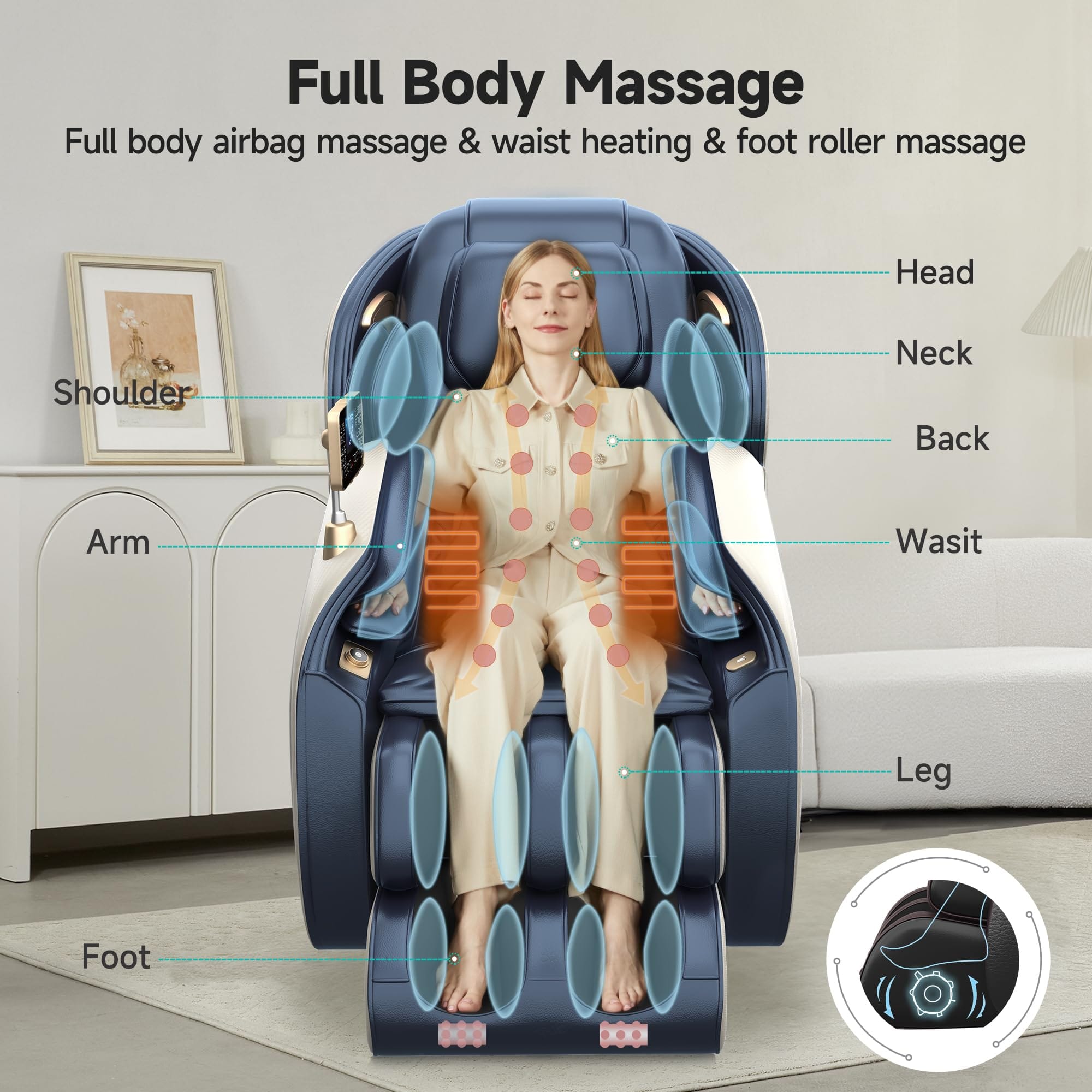 Real Relax notShow Favor-06 Massage Chair Blue A