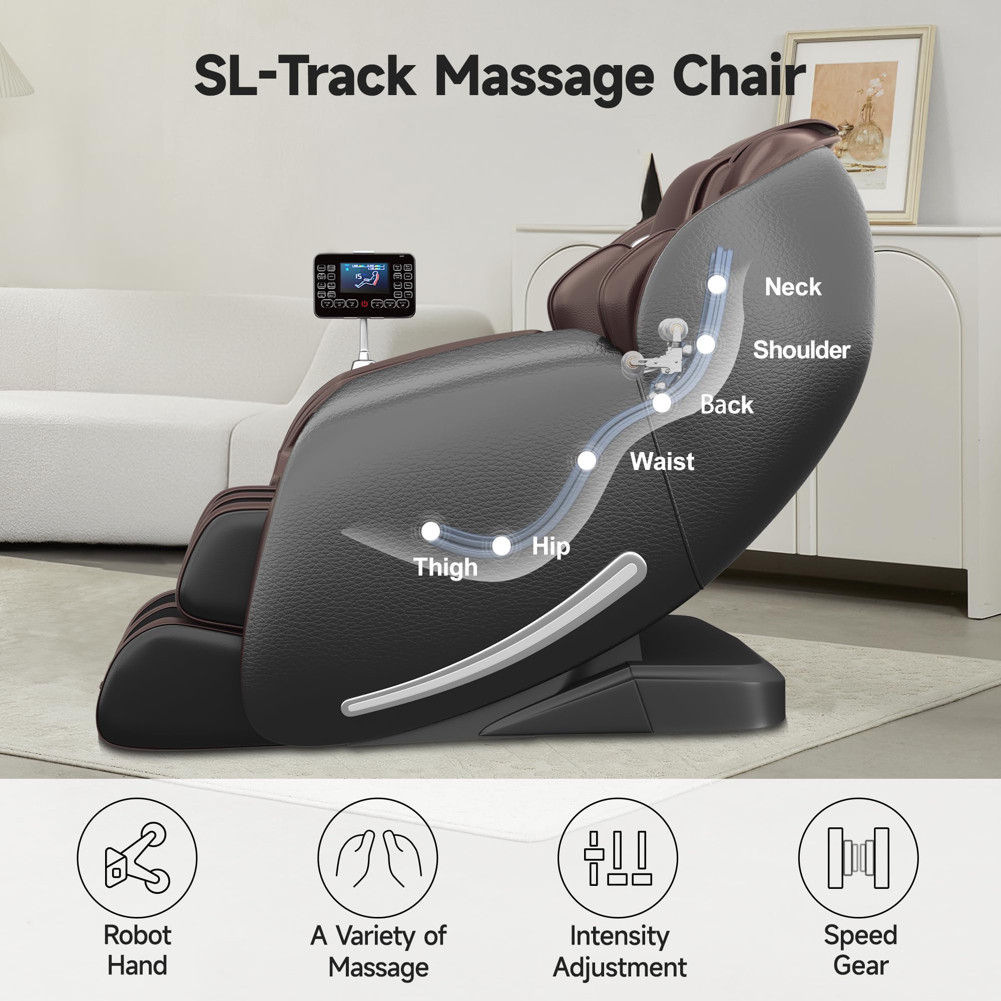 Real Relax notShow Favor-06 Massage Chair Brown A