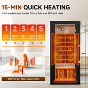 Real Relax Sports&Fitness 1-Person Premium Full Spectrum Infrared Sauna