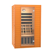 Real Relax Sports&Fitness 2-Person Near Zero EMF Sauna: Canadian Hemlock Wood, 1860W