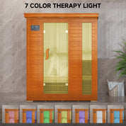 Real Relax Sports&Fitness LM-A03 Real Relax 3 Person Infrared Sauna for Home Indoor, 15amp Low EMF Far Infrared Sauna with 10min Rapid preheating, Bluetooth, 2 LCD Control Panel