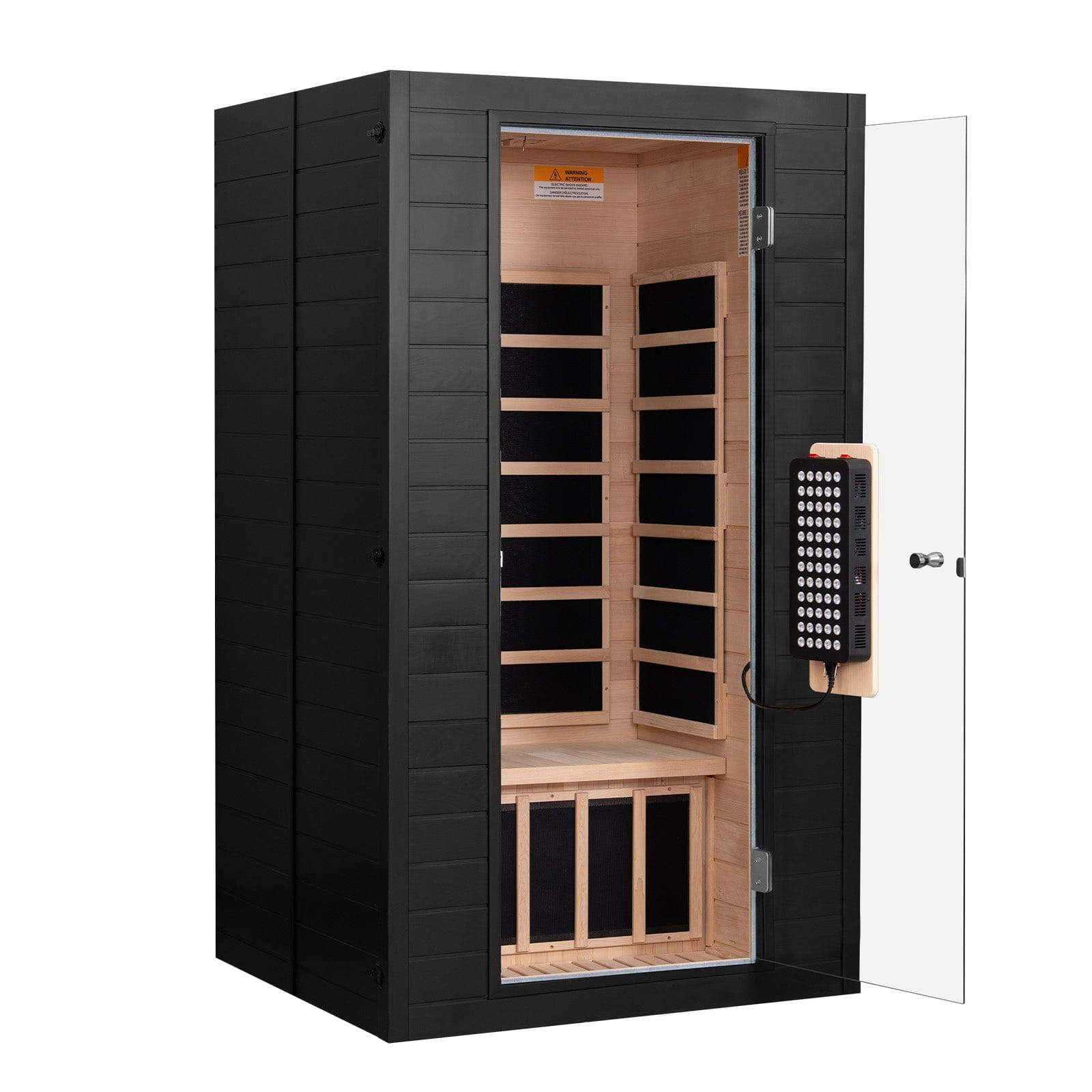 Real Relax Sports&Fitness RealRelax® S-01-2P Full Spectrum 1-2 Person Infrared Sauna Black