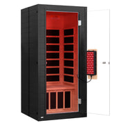 Real Relax Sports&Fitness RealRelax® S-02-1P Full Spectrum 1-Person Infrared Sauna Black