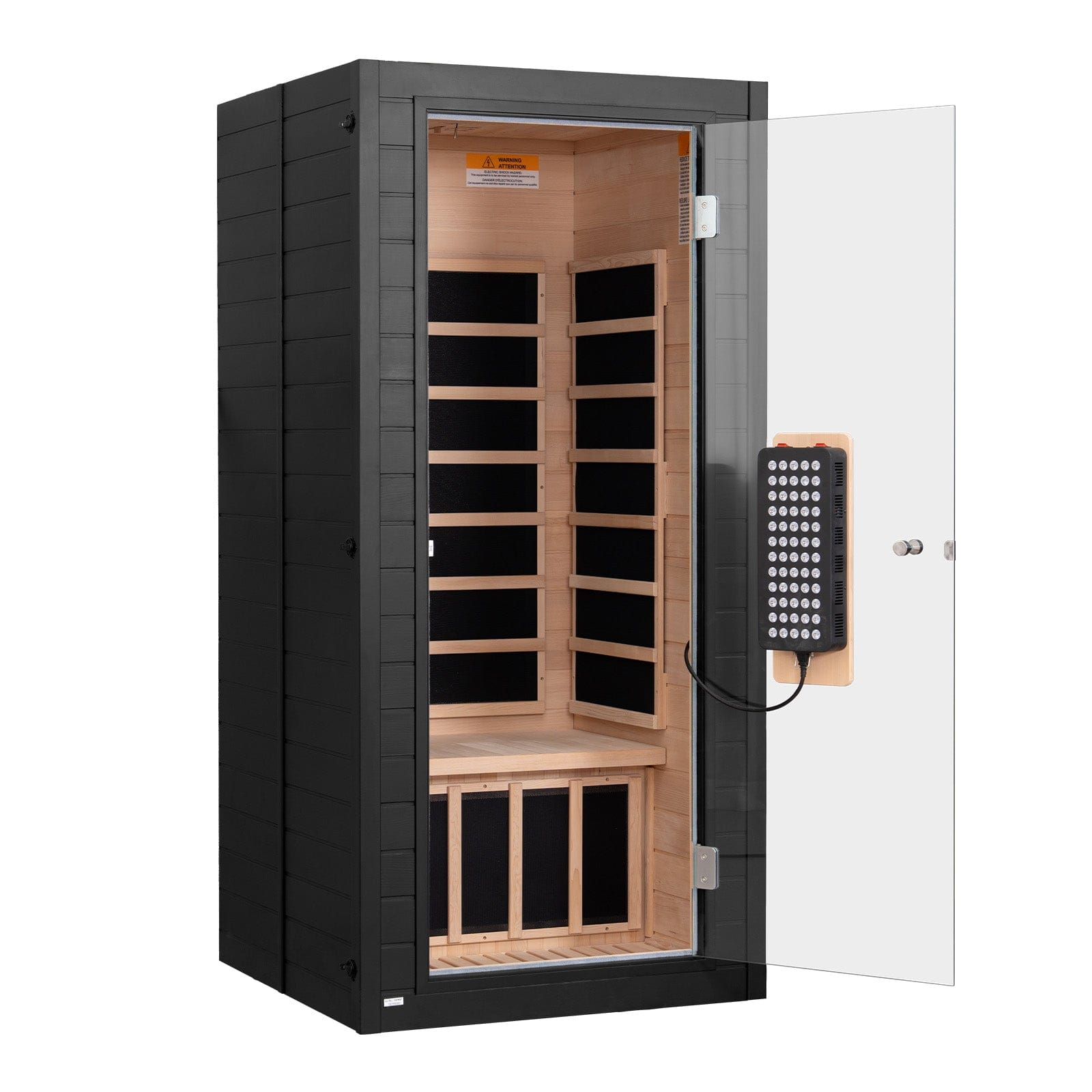 Real Relax Sports&Fitness RealRelax® S-02-1P Full Spectrum 1-Person Infrared Sauna Black