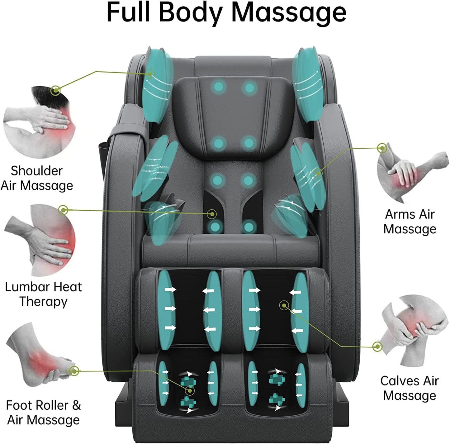 Real Relax Massage Chair Real Relax® MM350 Massage Chair Black Refurbished