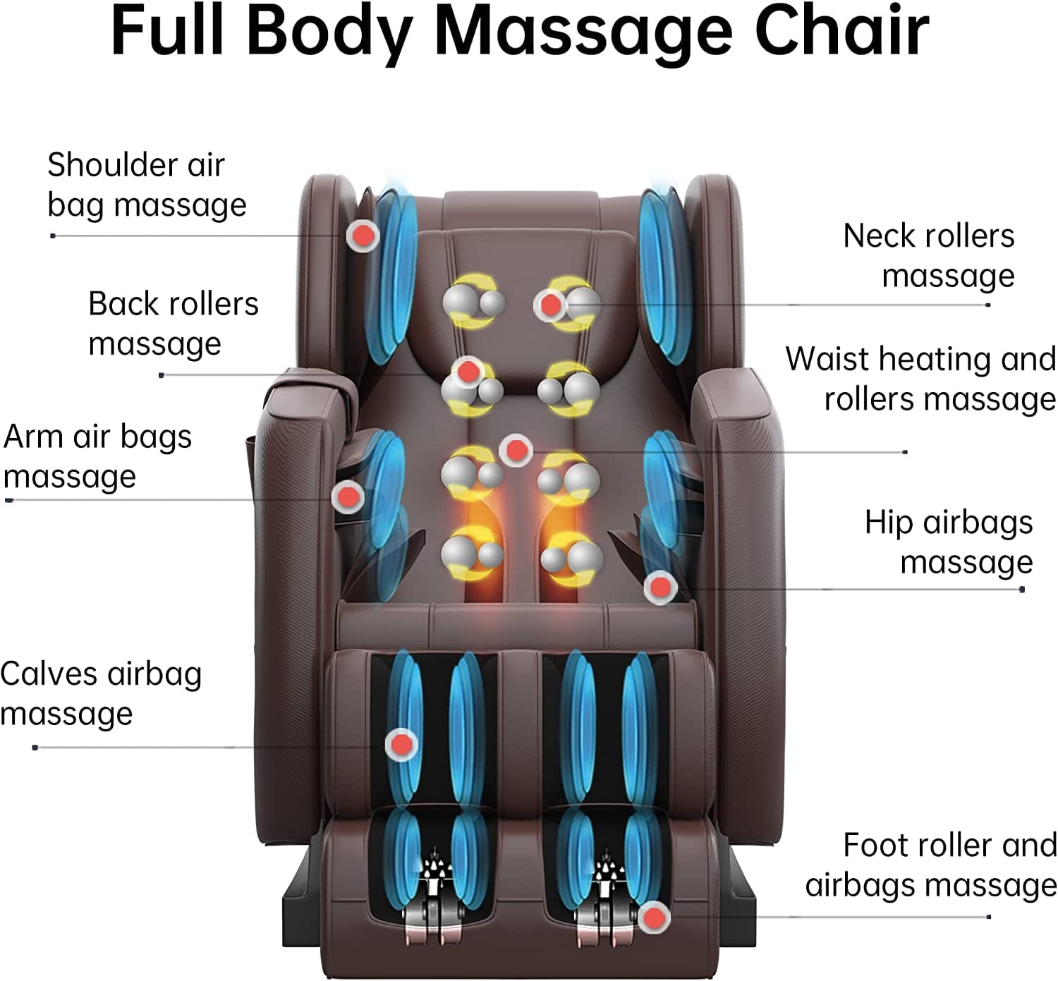 Real Relax Massage Chair Real Relax® SS01 Massage Chair Brown