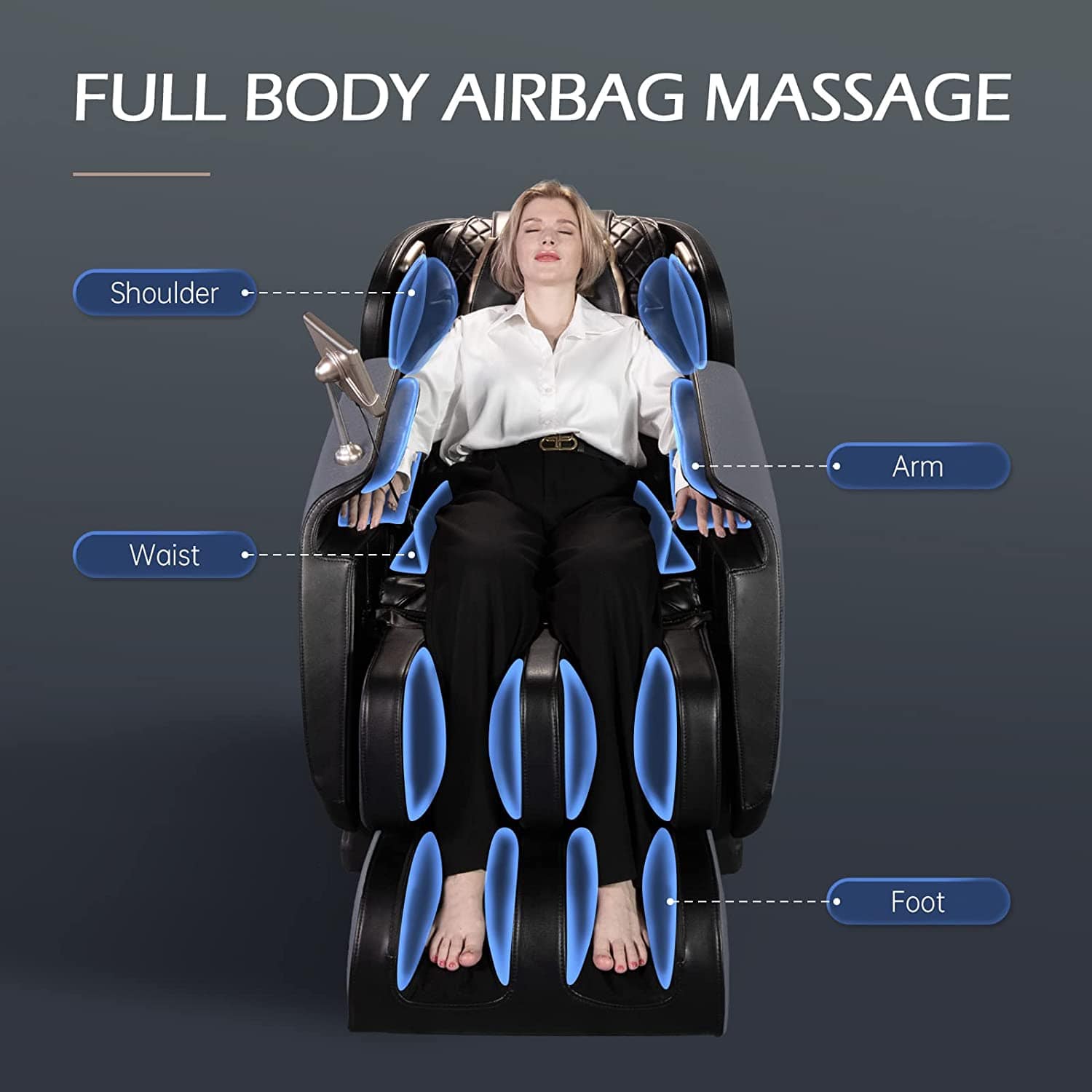 Real Relax® Favor 04 Adv Massage Chair Airbag Massage Heat Therapy Zero Gravity And More