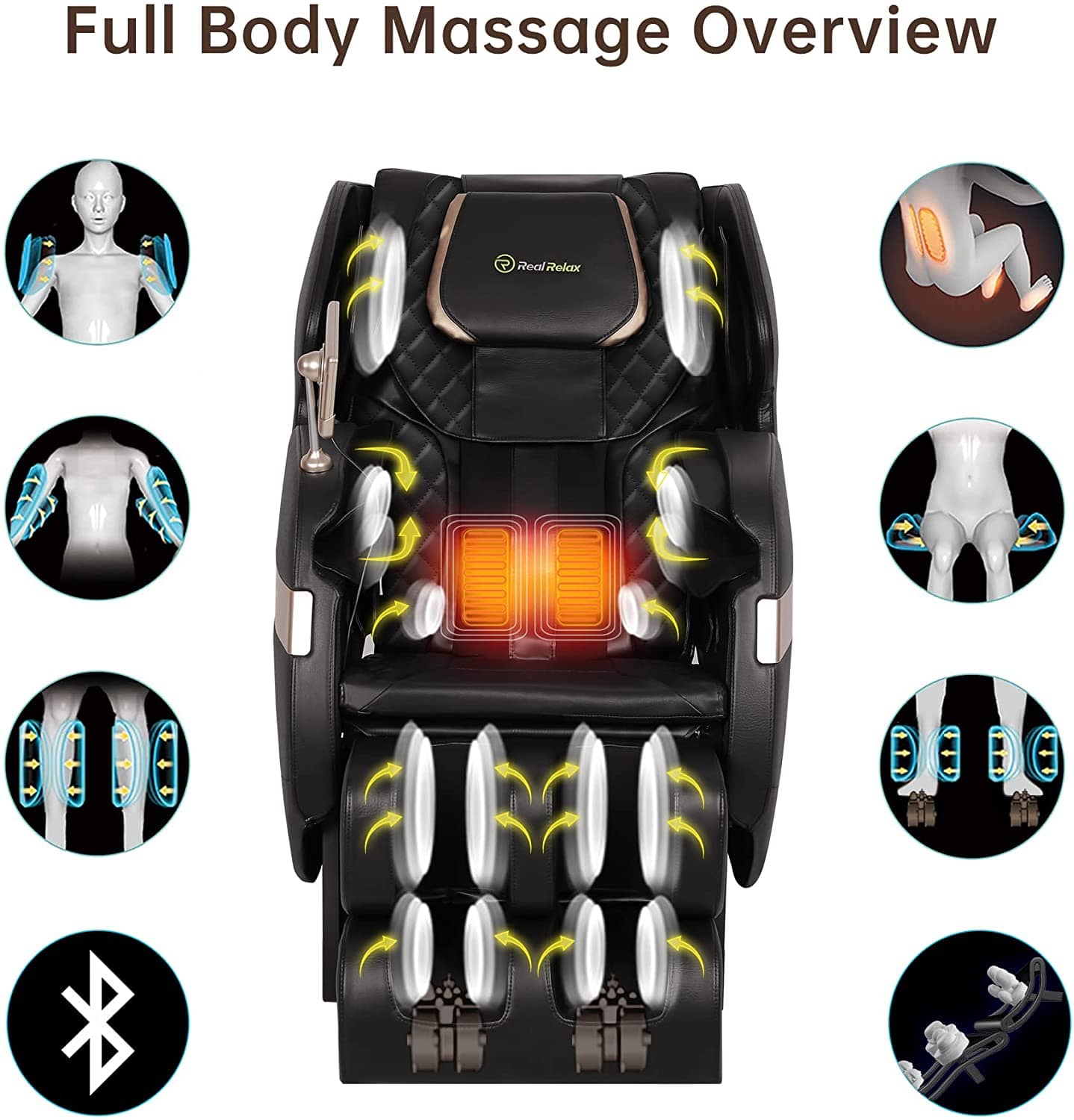 Real Relax Massage Chair Real Relax®  Favor-03 ADV Massage Chair black Refurbished