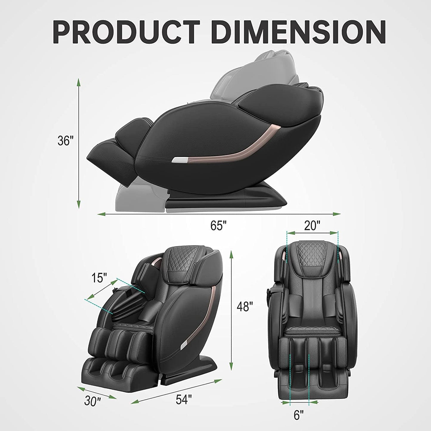 Real Relax Massage Chair Real Relax® PS3000 Massage Chair black