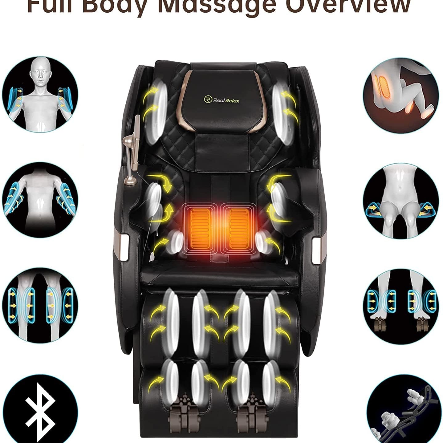 Real Relax Massage Chair Real Relax®  Favor-03 ADV Massage Chair black Refurbished