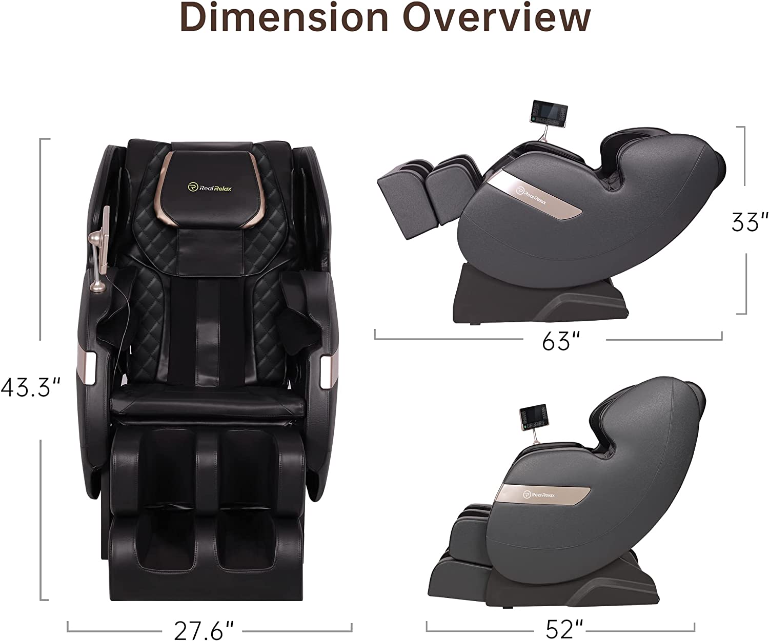 Real Relax Massage Chair Real Relax®  Favor-03 ADV Massage Chair black Refurbished