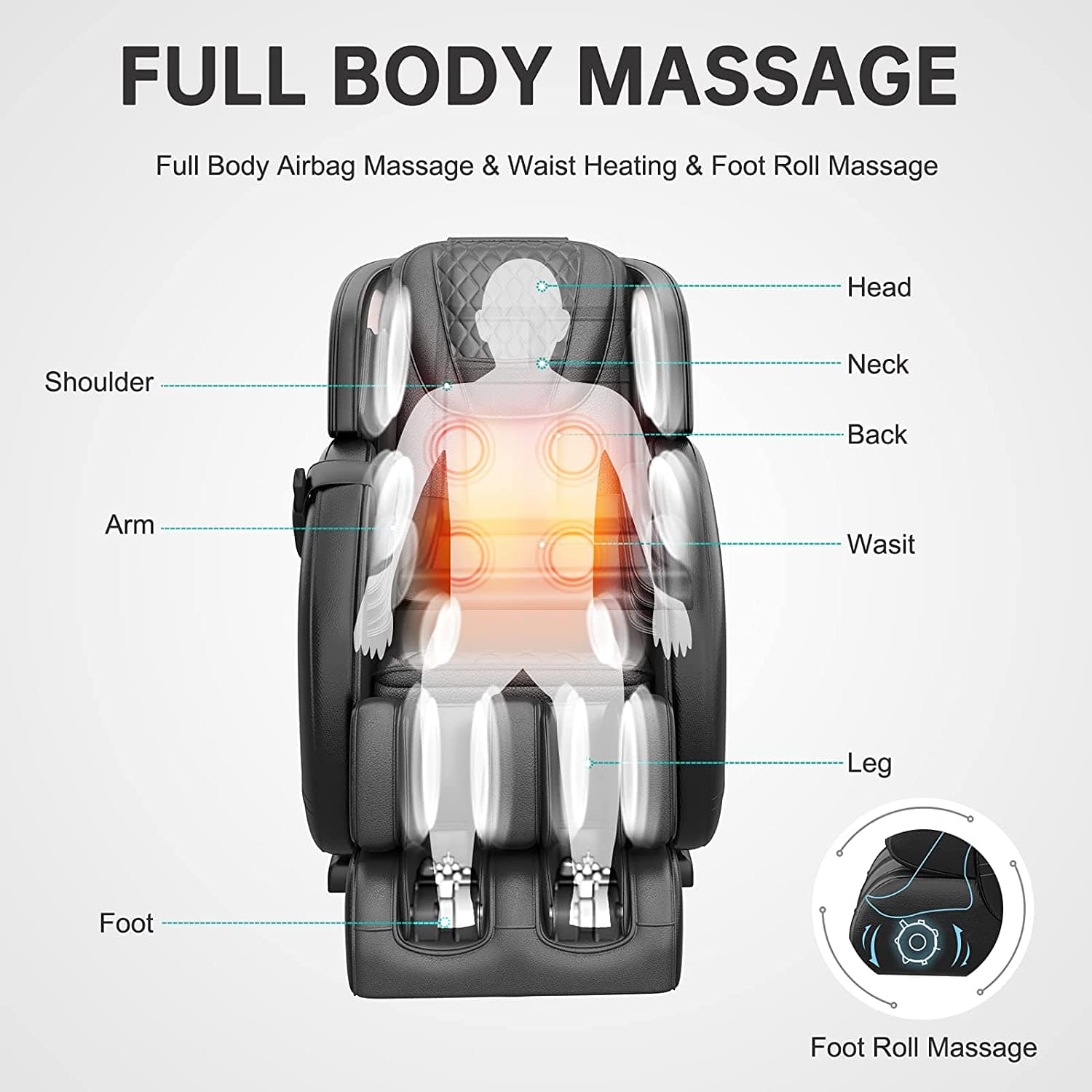 Real Relax Massage Chair Real Relax® PS3000 Massage Chair black