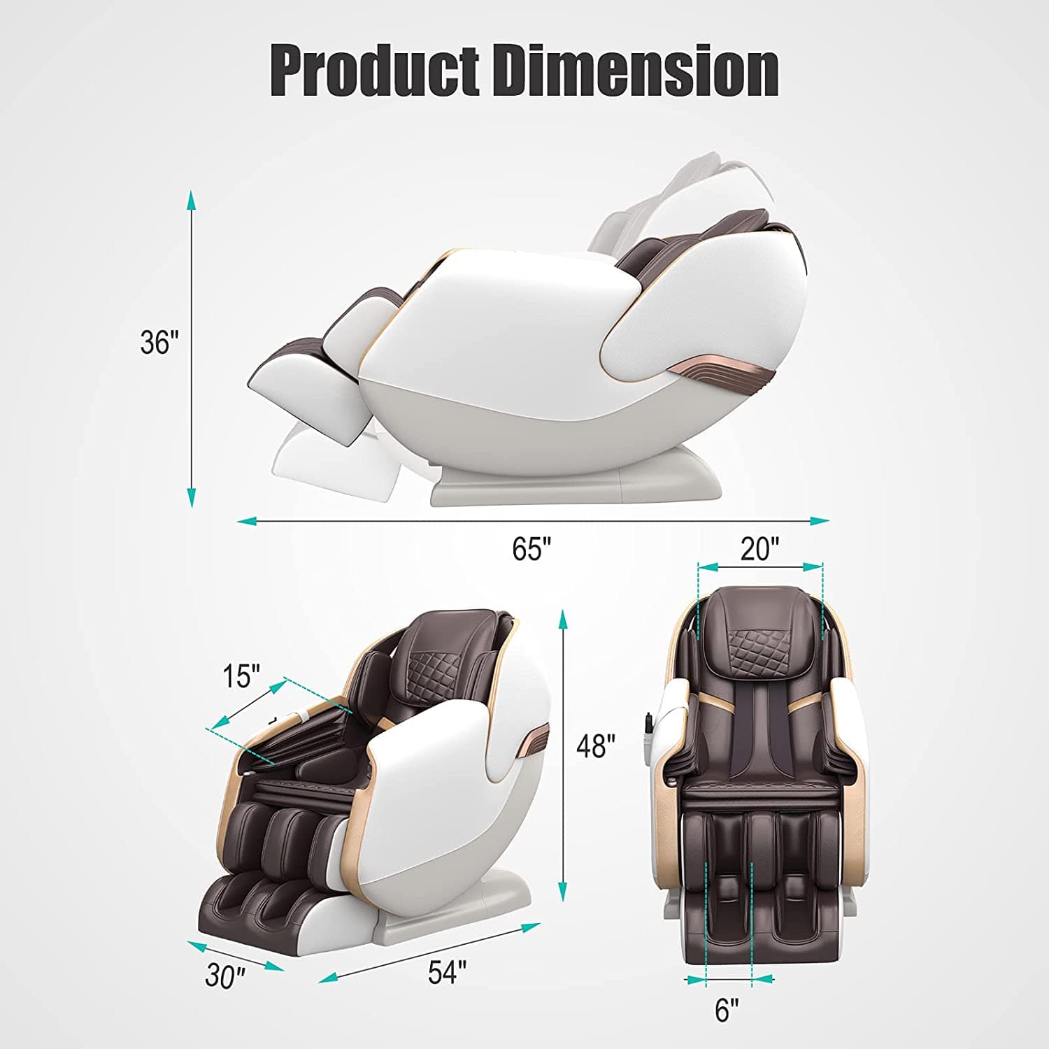 Real Relax Massage Chair Real Relax® PS3100 Massage Chair Brown Refurbished