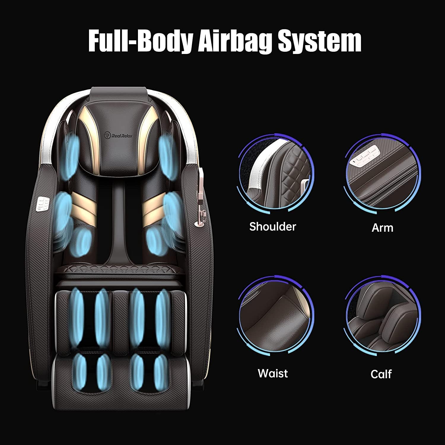 Real Relax Massage Chair Real Relax® PS6000 Massage Chair Brown