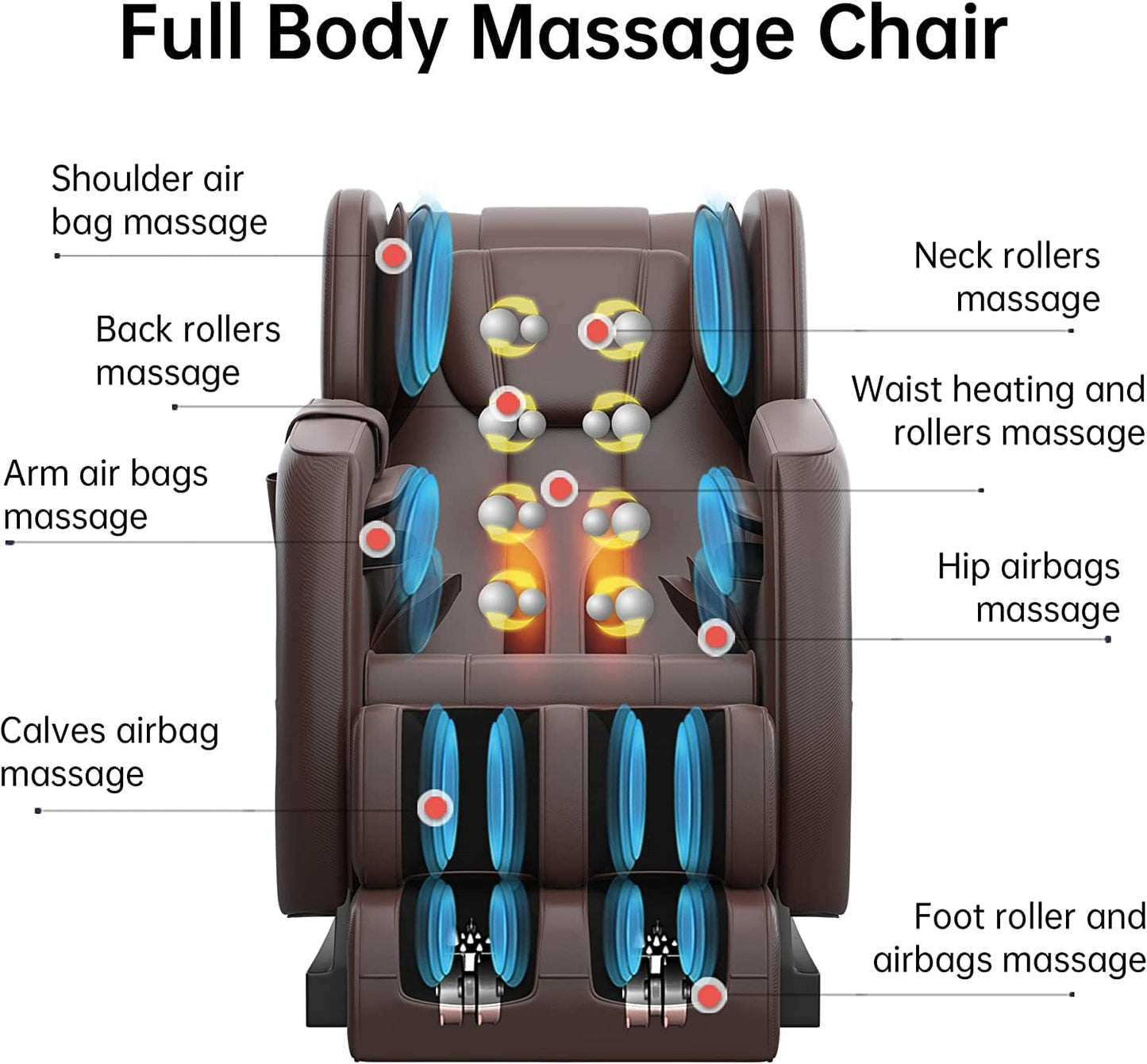 Real Relax Massage Chair Real Relax® SS01 Massage Chair Brown Refurbished