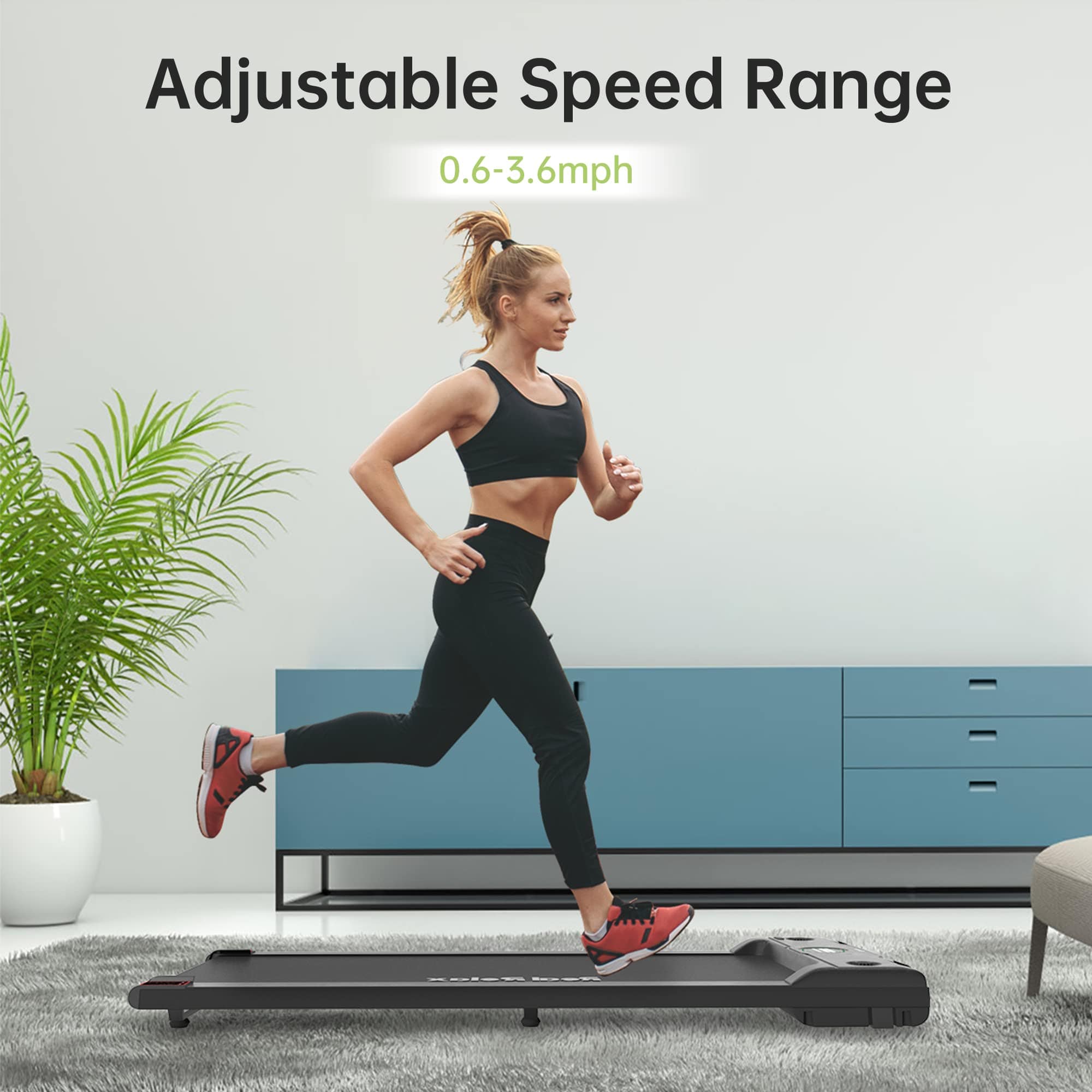 Real Relax Sports&Fitness Real Relax Under Desk Treadmill, Slim Walking Pad Space Saving Motorized Treadmill for Home Office Workout, No Installation Required